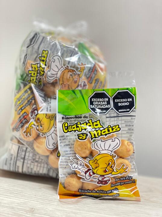 Bizcocho de Cuajada y Maíz 25 gr X 12 Unidades
